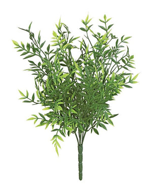 12" Ruscus Bush in Two-Tone Green