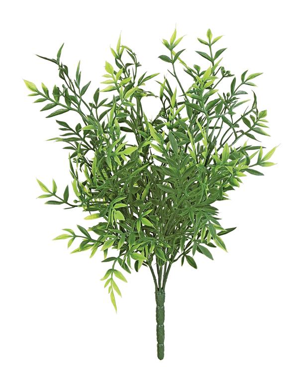 12" Ruscus Bush in Two-Tone Green