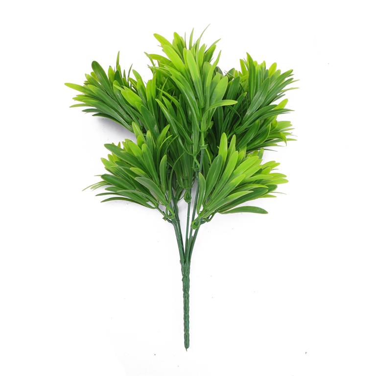 13.38" UV-Proof Yew Pine Bush in Yellow/Green