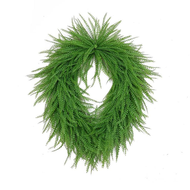 26" UV-Proof Oval Bead Grass Wreath
