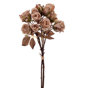 16.5" Cream Artificial Dried Rose Bundle