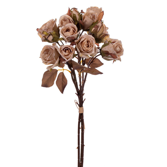 16.5" Cream Artificial Dried Rose Bundle