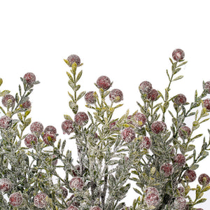 20.5" Artificial Frosted Red Berry Greenery Spray
