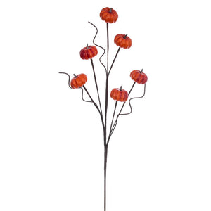 32" Artificial Dark Orange Pumpkin Spray
