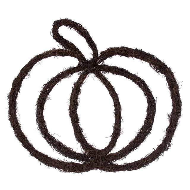 24" Natural Twig Pumpkin Outline Wreath