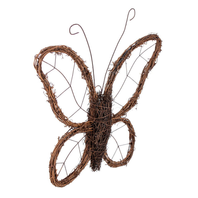 13"H x 15"W Natural Twig Butterfly Wreath