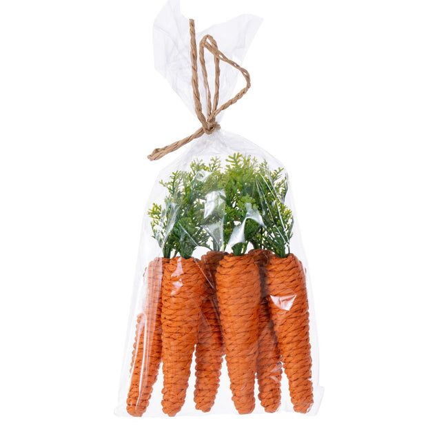 7" Artificial Jute Carrots – Bag of 6