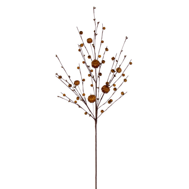 32" Olive Green Artificial Pumpkin Berry Spray