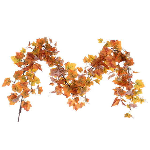 5' Fall Orange Leaf Garland