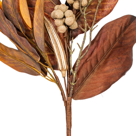 Brown Magnolia Leaf Spray, additional view