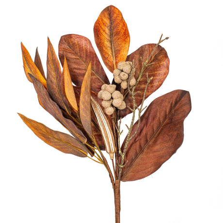 Brown Magnolia Leaf Spray, additional view