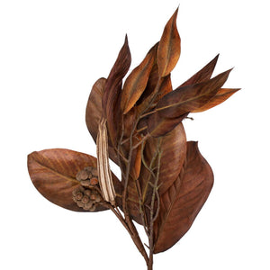 72" Brown Magnolia Leaf Garland