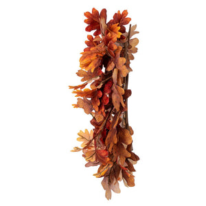 26" Orange Autumn Oak Leaf Wreath