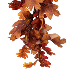 35" Orange Autumn Oak Leaf Teardrop