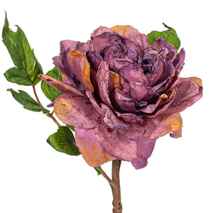 16.5" Real Touch Peony Stem | Orange/Red or Purple