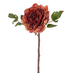 16.5" Real Touch Peony Stem | Orange/Red or Purple