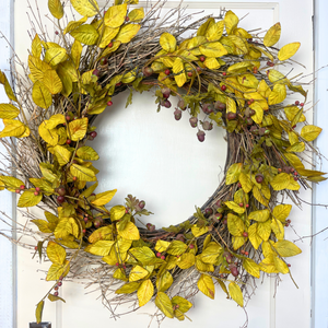 32" Fall Leaf & Acorn Wreath