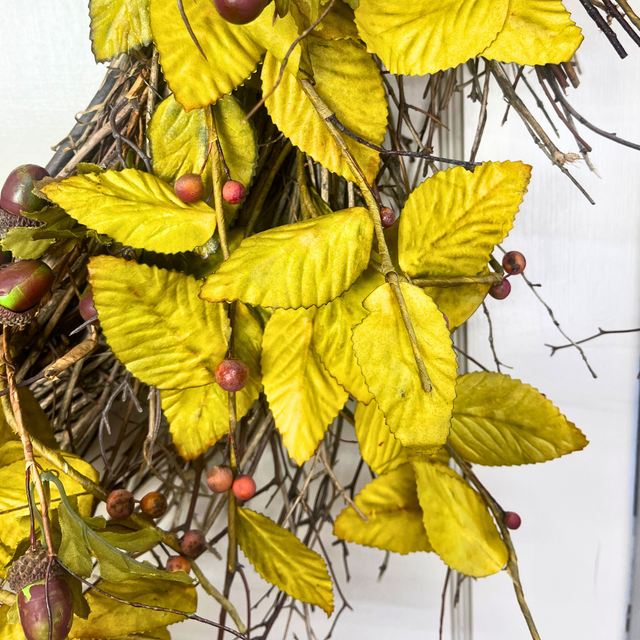32" Fall Leaf & Acorn Wreath