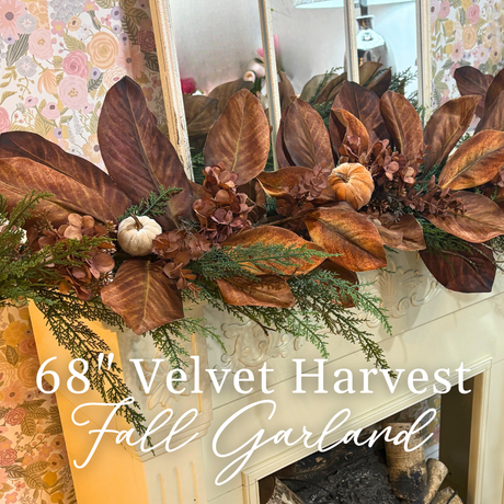 Velvet Harvest Designer Fall Garland, additional view