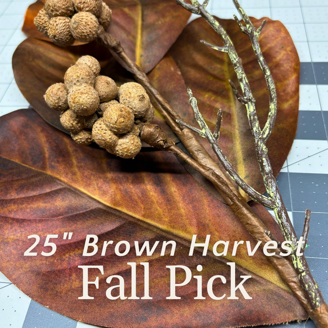 25" Brown Harvest Mix Magnolia Spray