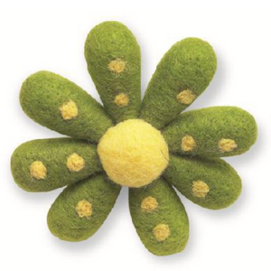 4" Wool Hanging Flower