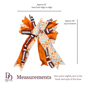 20" Tailgate Traditions Hand-Tied Designer Fall Bow