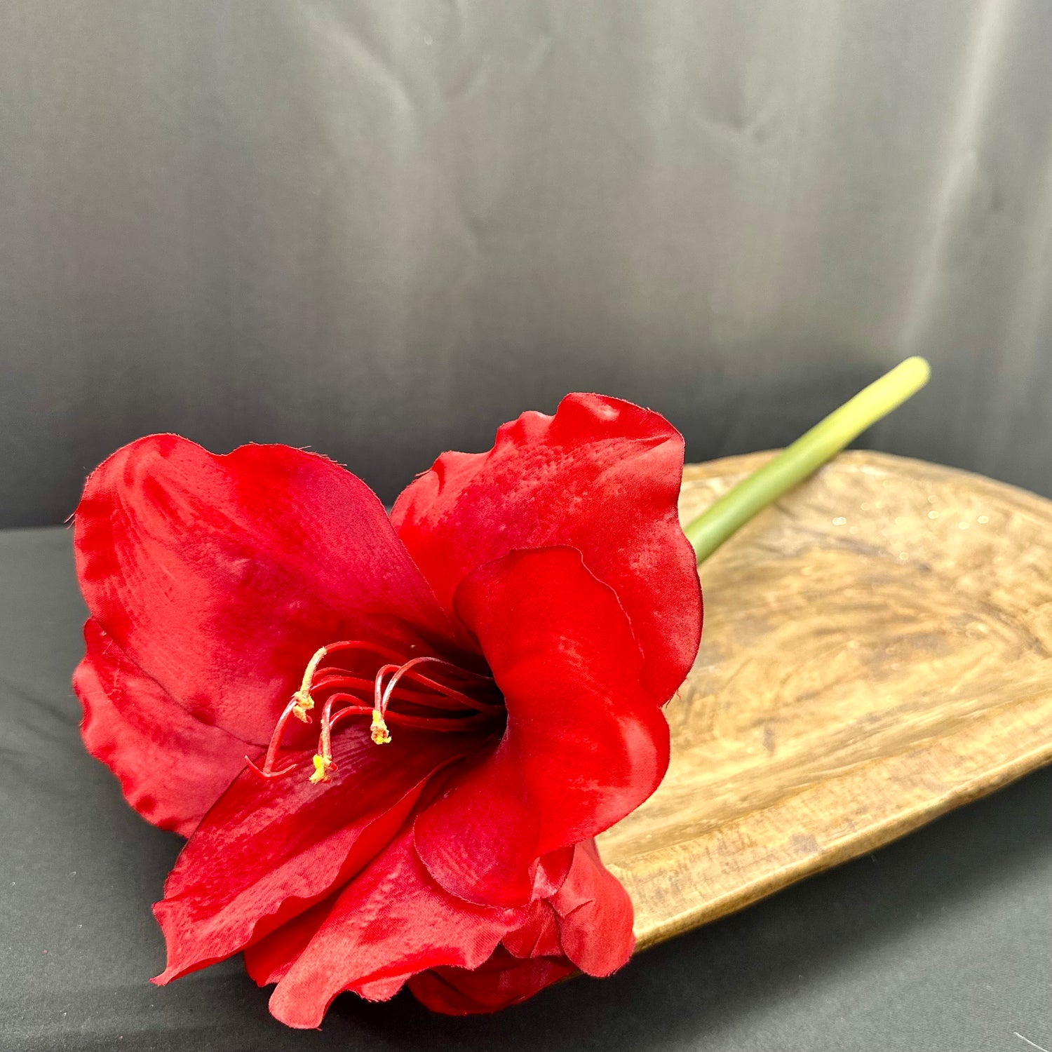 26" Red Amaryllis Stem