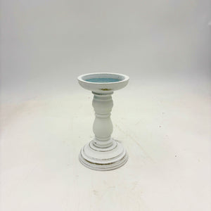 7" White Candleholder