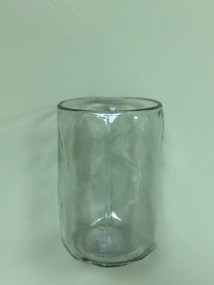 6” Hand-blown Round Clear Glass Hanging Vase