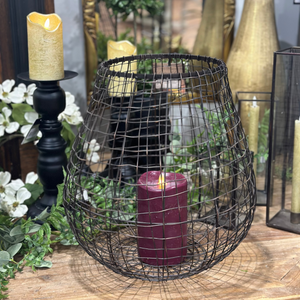 15" Wire Teardrop Lantern