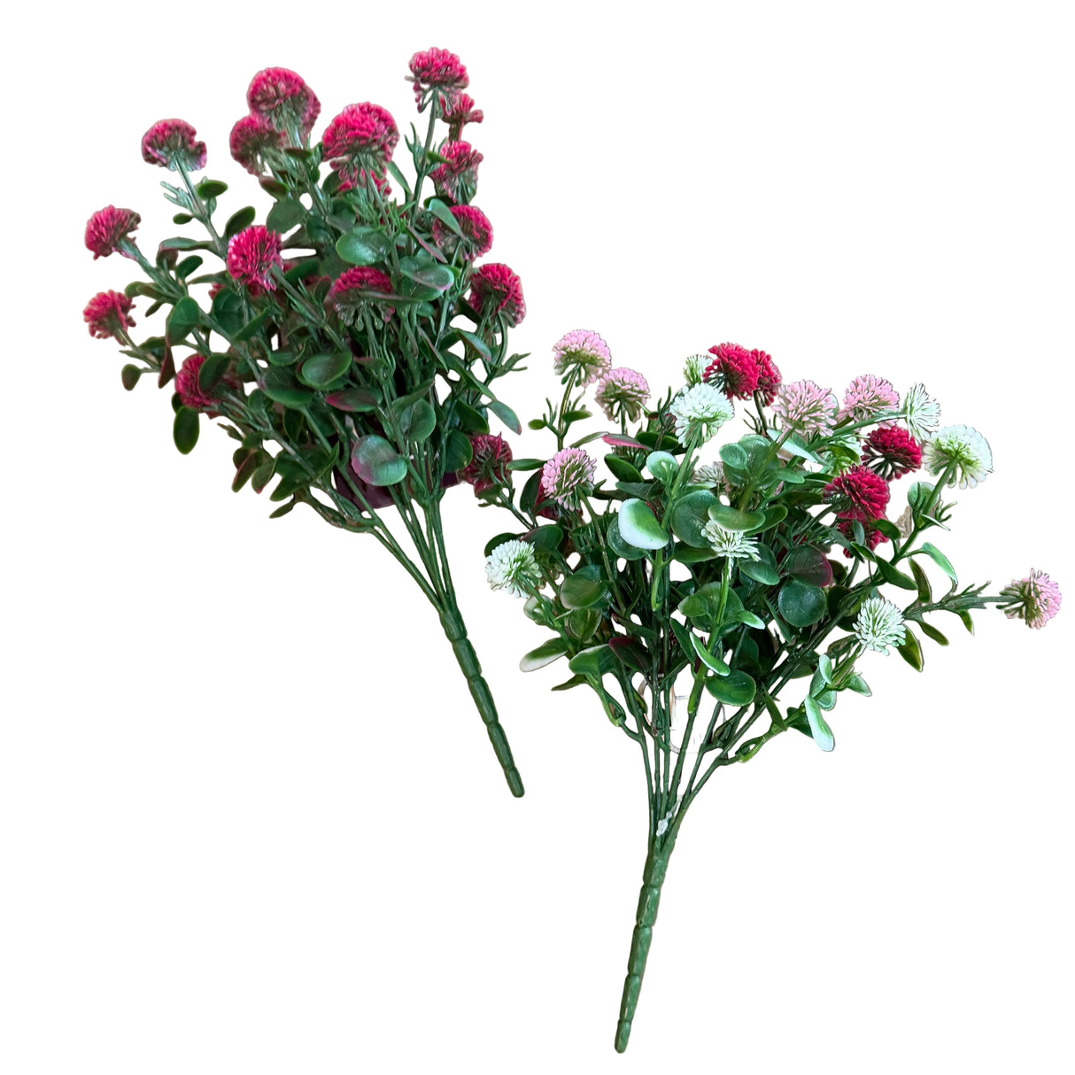11.81" UV-Proof Mini Pom Bush | Fuschia or Multi