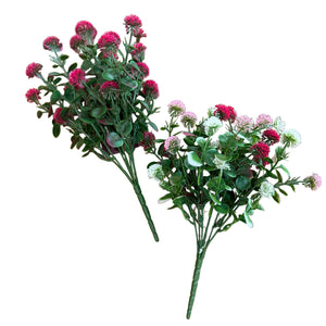 11.81" UV-Proof Mini Pom Bush | Fuschia or Multi