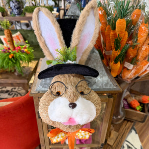 22" Bunny Top Hat with Bow and Glasses