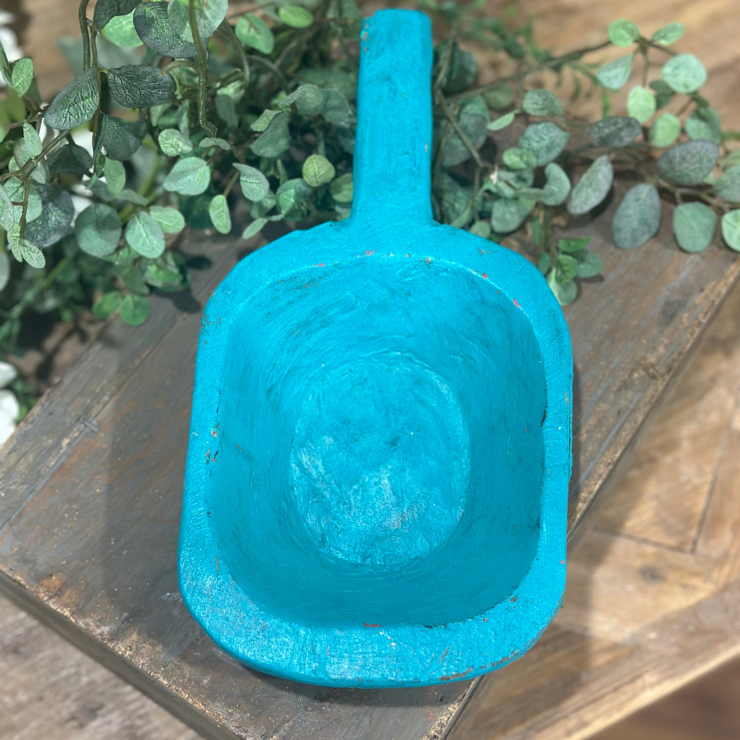11" Wooden Scoop Dough Bowl
