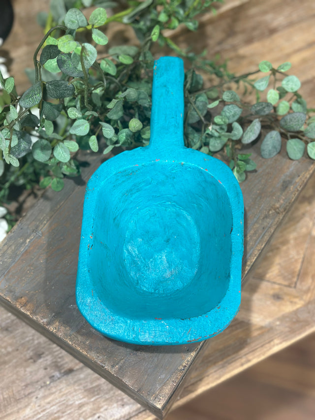 11" Wooden Scoop Dough Bowl