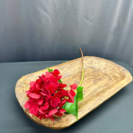 21 inch Red Natural Hydrangea Blossom Stem