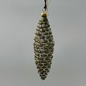 6" Glass Pinecone Ornament