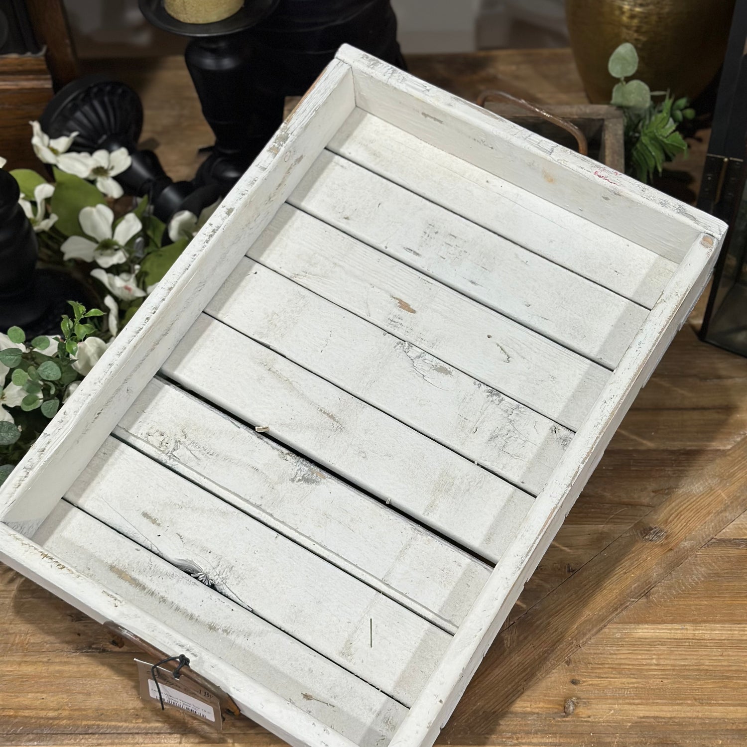 19.5" Large Walnut Wood Tray