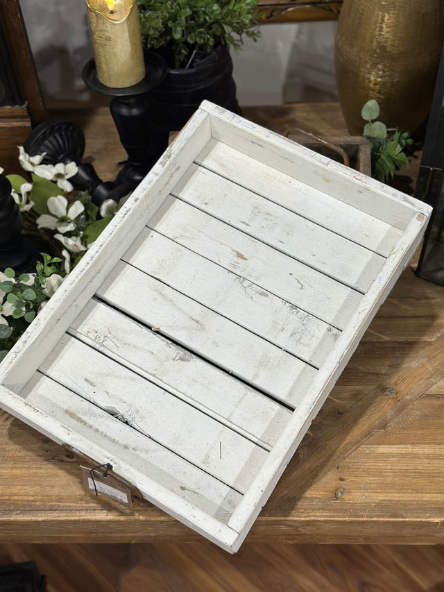19.5" Large Walnut Wood Tray