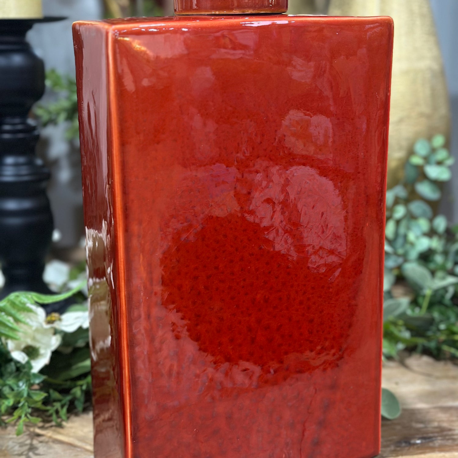 15” Vertical Rectangle Ceramic Vase