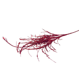 34" Red Glitter-Sequin Pampas Grass Spray