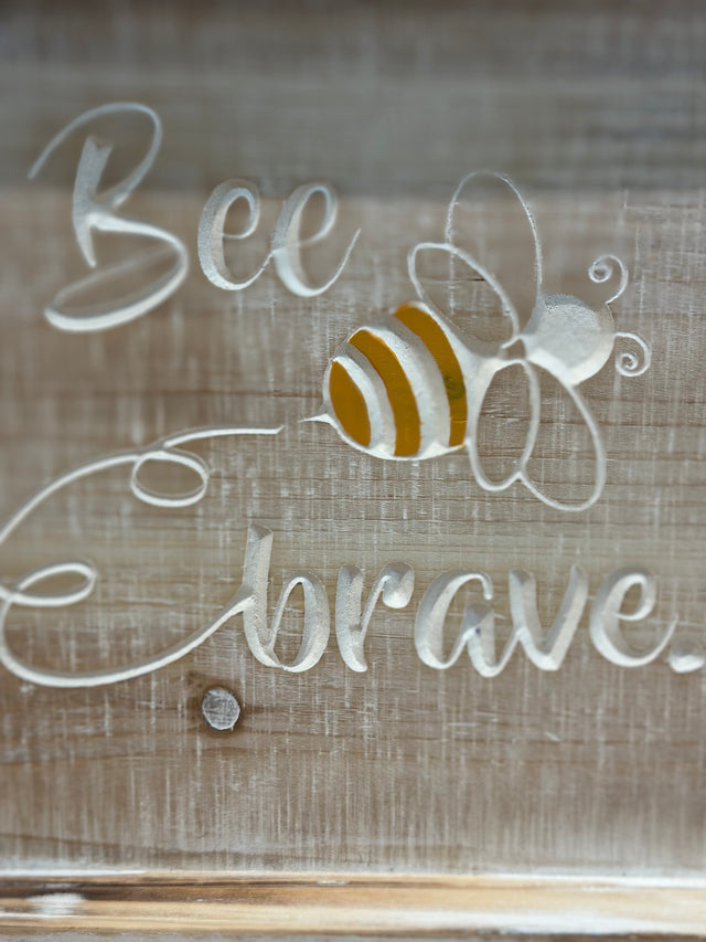 15"-12" Nesting Wood Bee Trays Set of 2