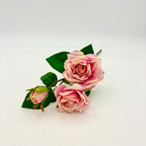 29.5" Pink Blooming Roses Spray