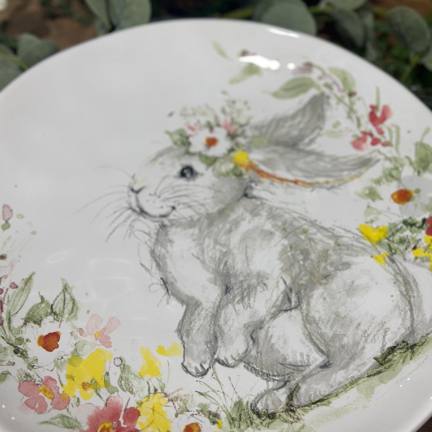 11" Sweet Bunny Dinner Plate