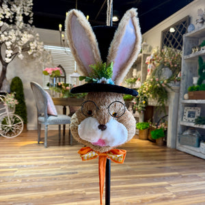 22" Bunny Top Hat with Bow and Glasses