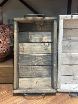 14.75" Small Distressed Wood Tray