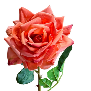 25" Natural-Touch Orange Tea Rose