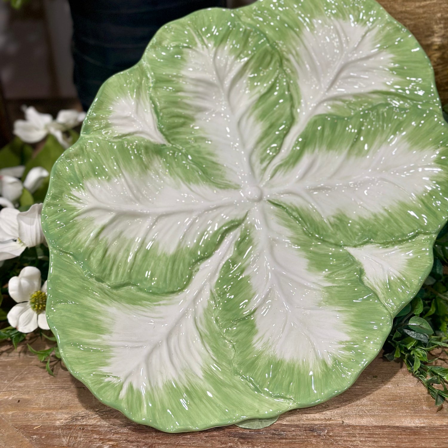 15.5" English Garden 3D Oval Platter