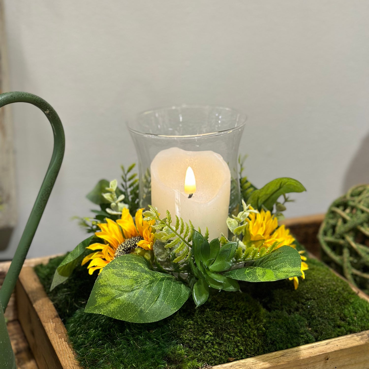 10" Sunflower Candle Ring