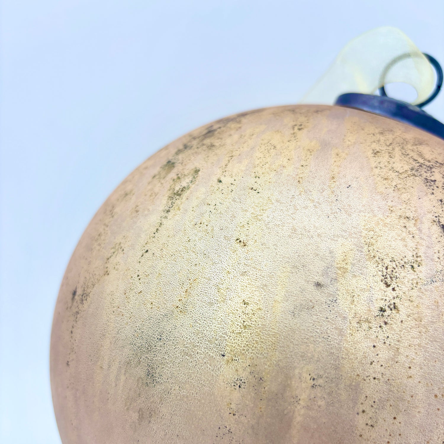 8" Antique Rustic Ball Ornament | Available in Green or Brown